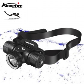 Alonefire DV79 IPX8 Waterproof LED Diving Headlamp Underwater hiking Headlight XM-L2 5 Mode Dive Head Light Use 21700/18650