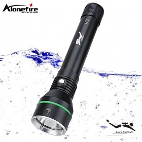 Alonefire DV81 Professional Diving Flashlight Underwater Scuba Diving Torch IPX8 Waterproof Dive Light use 18650/26650 Battery