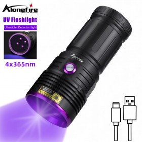 Alonefire SV84 80W UV Flashlight 365nm Ultra Violets Ultraviolet Torch Pet Moss Detector For Cat Dog Stains Bed Bug Moldy Food
