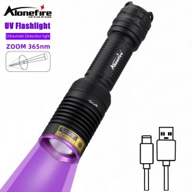 Alonefire SV90 20w UV Blacklight 365 Flashlight Ultraviolet Black Light Detector for Pet Urine Stains Gem Rocks Money Resin Curing