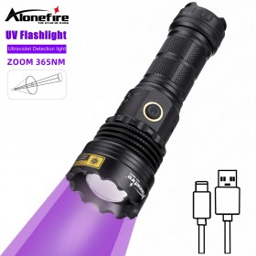 Alonefire SV91 20W zoom UV Flashlight High Power ultravioleta torch Carpet Pet Moss Detector For Cat Dog Stains Bed Bug Moldy Food