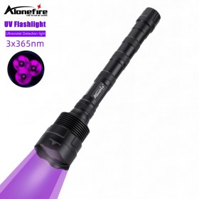 Alonefire SV63 Powerful 60W 365nm UV Flashlight Ultraviolet Black Light Pet Urine Detector Fluorescent Mineral Scorpions Leak Detection Resin Curing