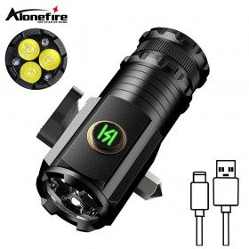 Alonefire X54 Magnetic Mini edc Powerful LED Flashlight Rechargeable Tactical Torch Outdoor Hiking Camping Lantern