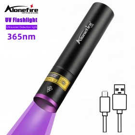 Alonefire SV88 365nm UV Flashlight Ultraviolet fluorescent UV light USB Rechargeable Carpet Pet Urine Detector Catch Scorpion