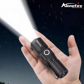 Alonefire X24 Ultra Bright mini led flashlight Focusing Led Flash Lights Rechargeable Zoom Outdoor Hiking Emergency Pocket Lamp