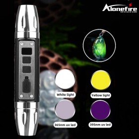 Alonefire SV106 Jade Identification Torch 4 Light Jewelry Money Identification Pet Stains Marker Gems Detector UV Light