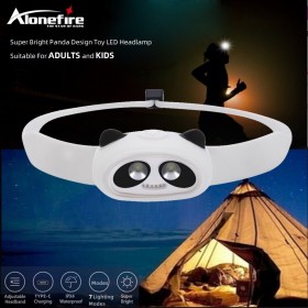 Alonefire HP61 Led Headlamp Rechargeable Kids Camping Toy Head Lamp Flashlight for Children's Birthday Christmas Gifts