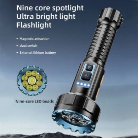 AloneFire X104 Powerful LED Flashlight Rechargeable Type-c Emergency Torch Portable Camping Light Dimmable Tent Lamps