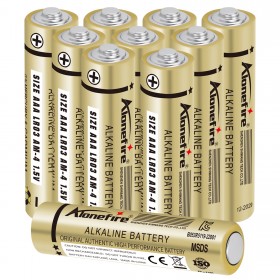 Alonefire 1.5V AAA Alkaline Disposable Dry Battery For Flashlight,Remote Control,Alarm Clocks,Doorbells,Torch,Camping light