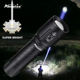 Alonefire X97 High Power Zoom Beam Light LED Lighting Strong Flashlight Aluminum Alloy Portable Telescopic Outdoor Searchlight Flashlight