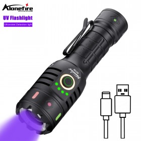 Alonefire SV129 20W High Power 365nm UV Flashlight Rechargeable Ultraviolet Torch For Money Scorpion Pet Urine Stain Ore Inspection Detection