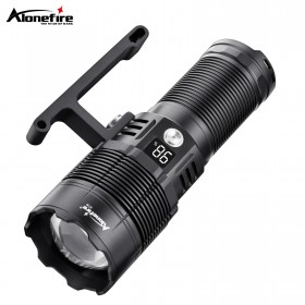 Alonefire XT6 5000 Lumens Zoomable Rechargeable Flashlight Super Bright Long Range Light High Power Torch For Outdoor Adventures Camping Hiking Emergency