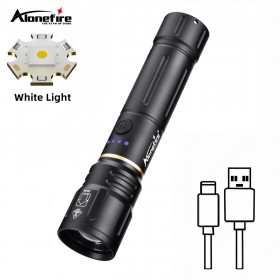 Alonefire X108 White LED Strong Light Flashlight Portable Rechargeable 5Moeds Tactical Torch Portable Lamp Outdoor Camping Lantern